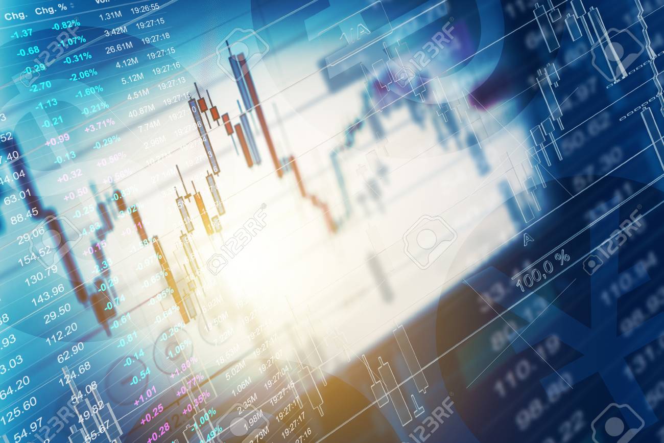 Global Money Trading Concept Forex Marketplace Indexes And Stat - 